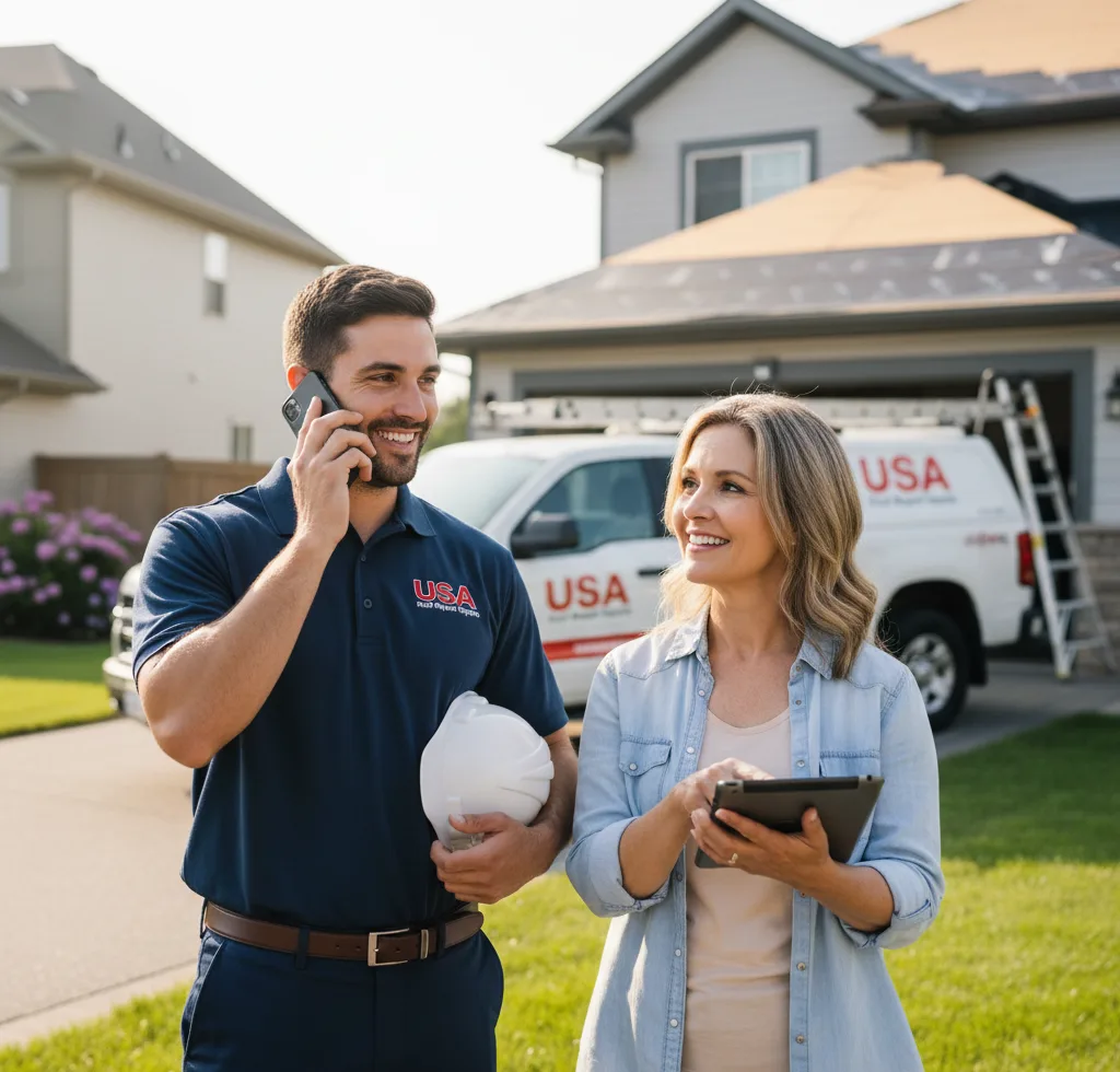 USA Roof Repair Experts customer support in Glyndon